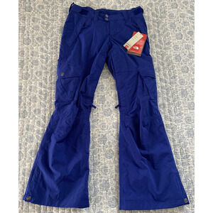 The North Face Hyvent Cargo Ski Snow Pants Insulated Bolt Blue Womens Small S